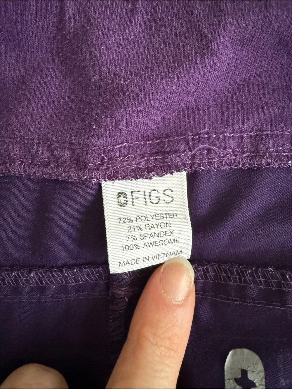 FIGS Scrub Pants Men's S Purple Technical Collection Drawstring Medical Nurse